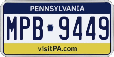 PA license plate MPB9449