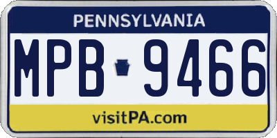 PA license plate MPB9466