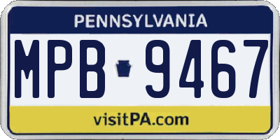 PA license plate MPB9467