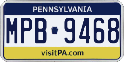 PA license plate MPB9468