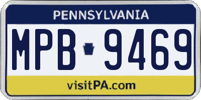 PA license plate MPB9469