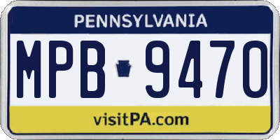 PA license plate MPB9470