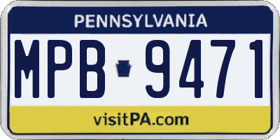PA license plate MPB9471