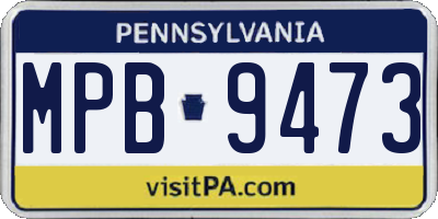 PA license plate MPB9473