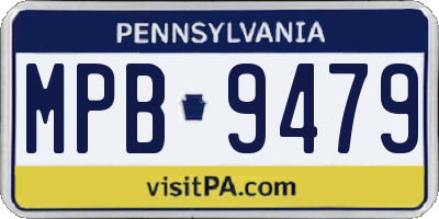 PA license plate MPB9479