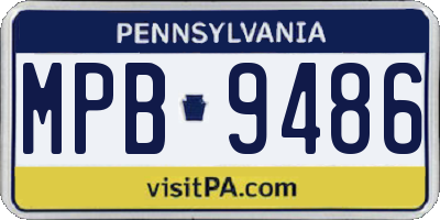 PA license plate MPB9486