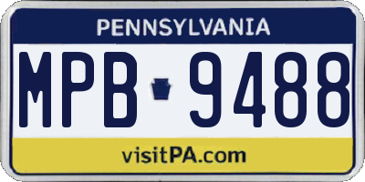 PA license plate MPB9488