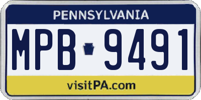 PA license plate MPB9491