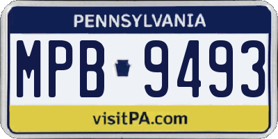 PA license plate MPB9493