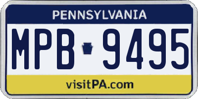 PA license plate MPB9495