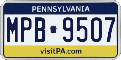 PA license plate MPB9507