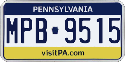 PA license plate MPB9515