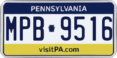 PA license plate MPB9516
