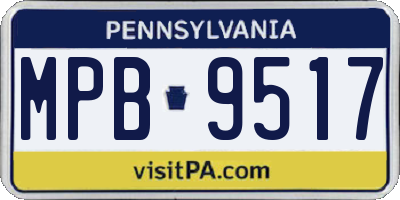 PA license plate MPB9517