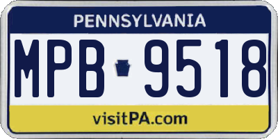 PA license plate MPB9518