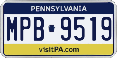 PA license plate MPB9519