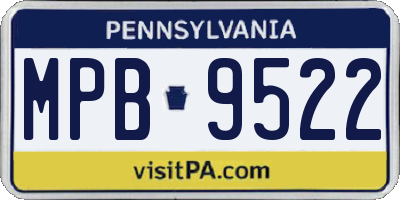 PA license plate MPB9522
