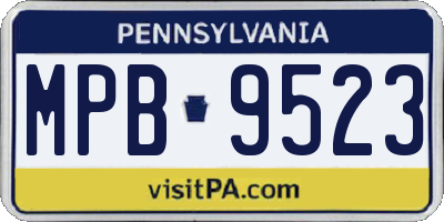 PA license plate MPB9523