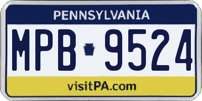 PA license plate MPB9524