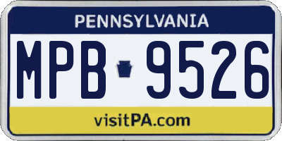PA license plate MPB9526