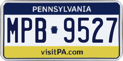 PA license plate MPB9527