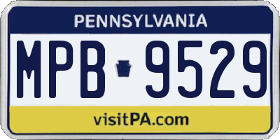 PA license plate MPB9529