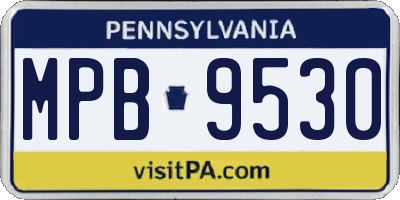 PA license plate MPB9530