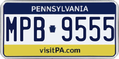 PA license plate MPB9555