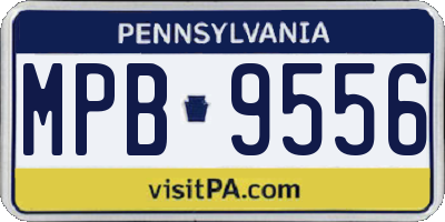 PA license plate MPB9556