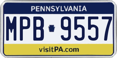 PA license plate MPB9557