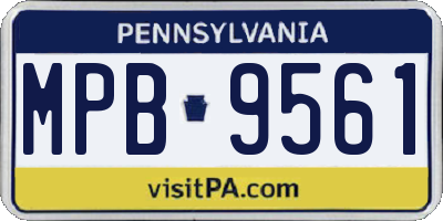 PA license plate MPB9561