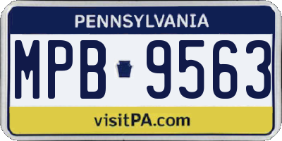 PA license plate MPB9563
