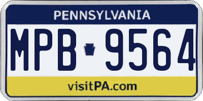 PA license plate MPB9564