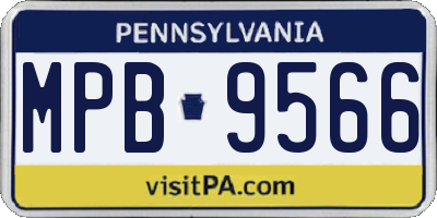 PA license plate MPB9566
