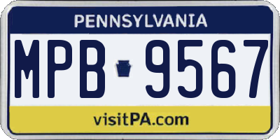 PA license plate MPB9567