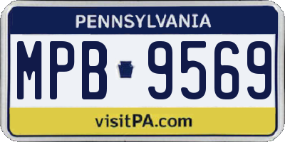 PA license plate MPB9569