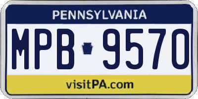 PA license plate MPB9570