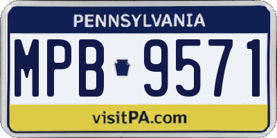 PA license plate MPB9571