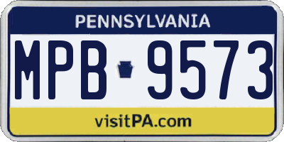 PA license plate MPB9573