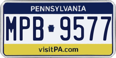 PA license plate MPB9577
