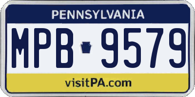 PA license plate MPB9579