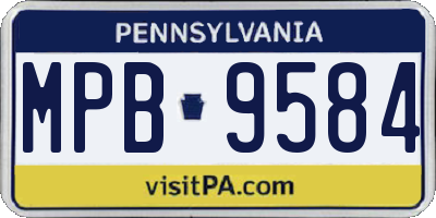 PA license plate MPB9584