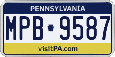 PA license plate MPB9587