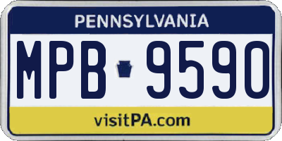 PA license plate MPB9590