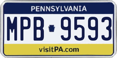 PA license plate MPB9593