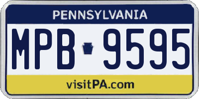 PA license plate MPB9595