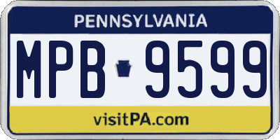 PA license plate MPB9599