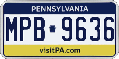 PA license plate MPB9636