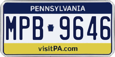 PA license plate MPB9646