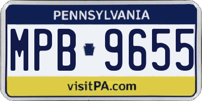 PA license plate MPB9655